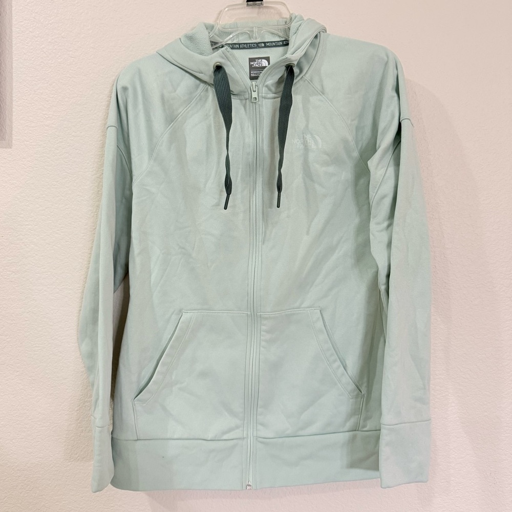 The North Face Mint Green Zip-Up Hoodie size M